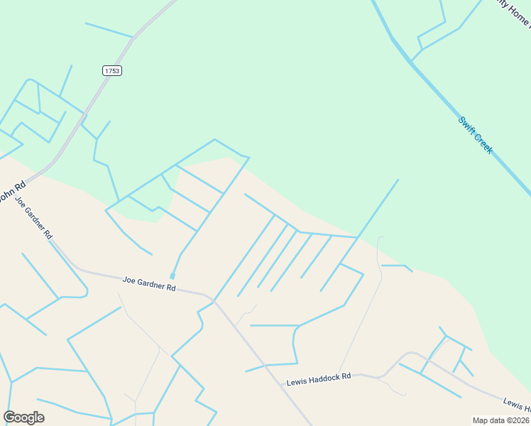 map of restaurants, bars, coffee shops, grocery stores, and more near 2410 Joe Gardner Road in Grifton