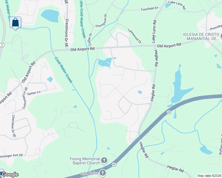 map of restaurants, bars, coffee shops, grocery stores, and more near 897 Langley Drive Southeast in Concord