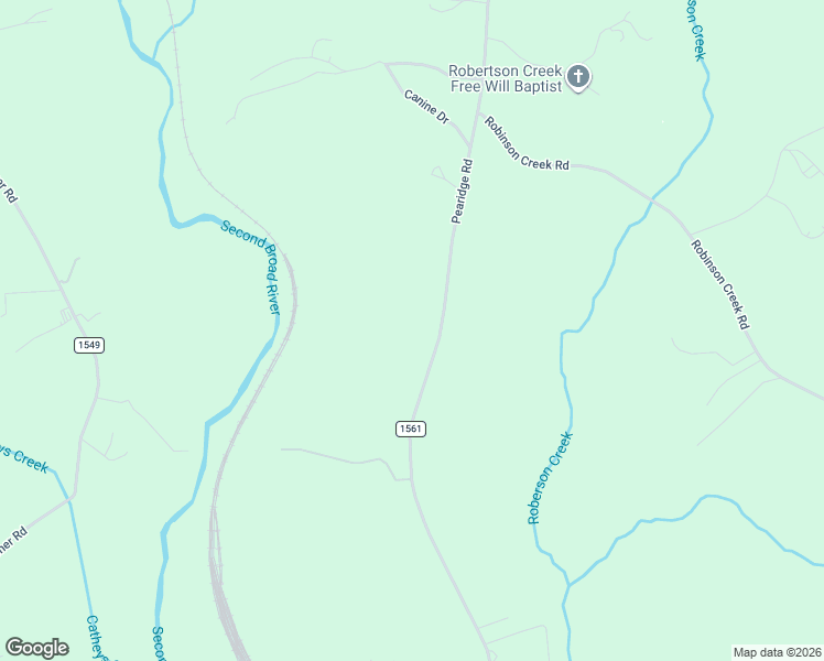 map of restaurants, bars, coffee shops, grocery stores, and more near 1219 Pearidge Road in Bostic