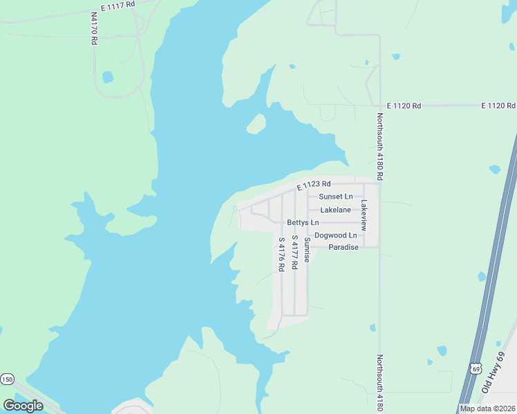 map of restaurants, bars, coffee shops, grocery stores, and more near 417614 E 1123 Rd in Checotah