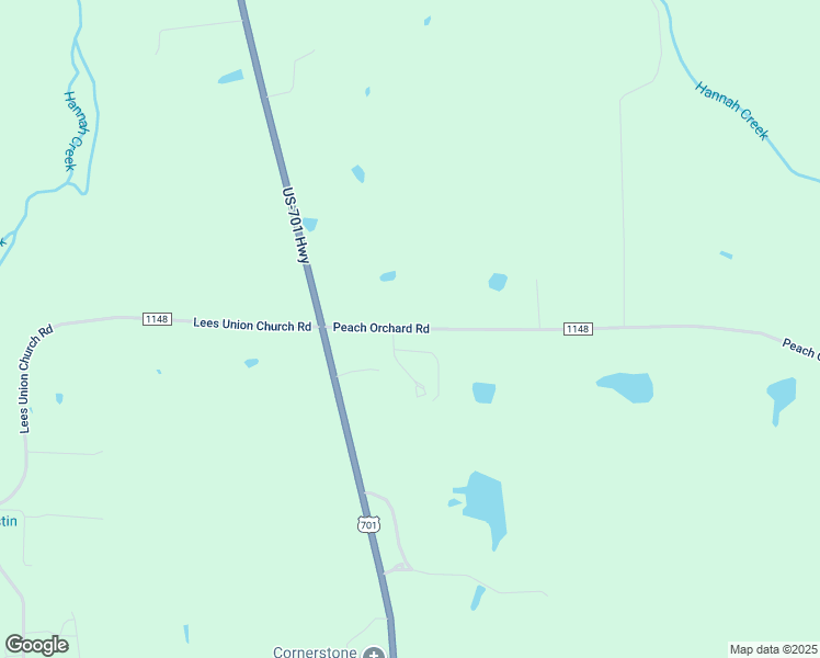 map of restaurants, bars, coffee shops, grocery stores, and more near State Road 1148 in Johnston County