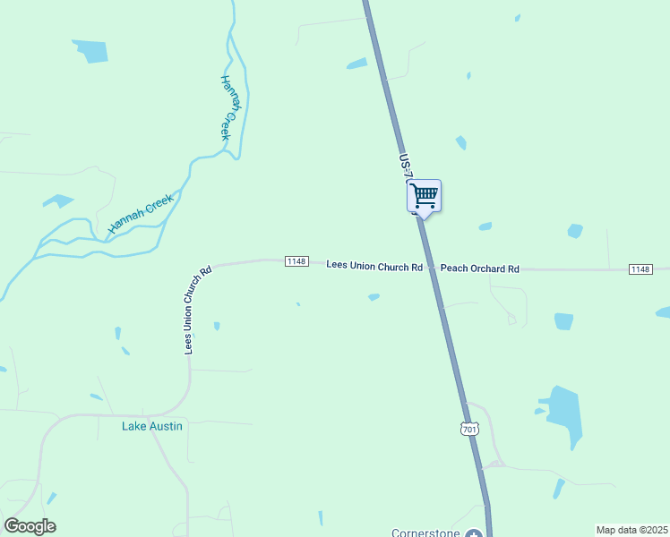map of restaurants, bars, coffee shops, grocery stores, and more near 1661 Lees Union Church Road in Four Oaks