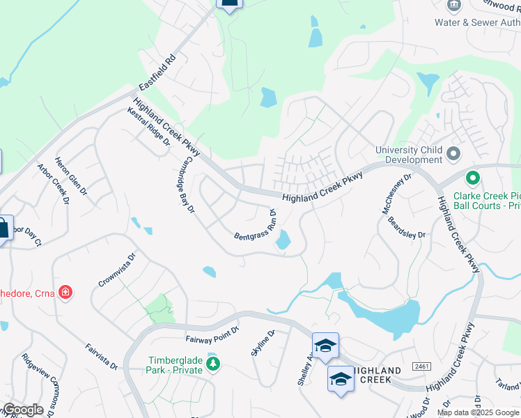map of restaurants, bars, coffee shops, grocery stores, and more near 5421 Bentgrass Run Drive in Charlotte