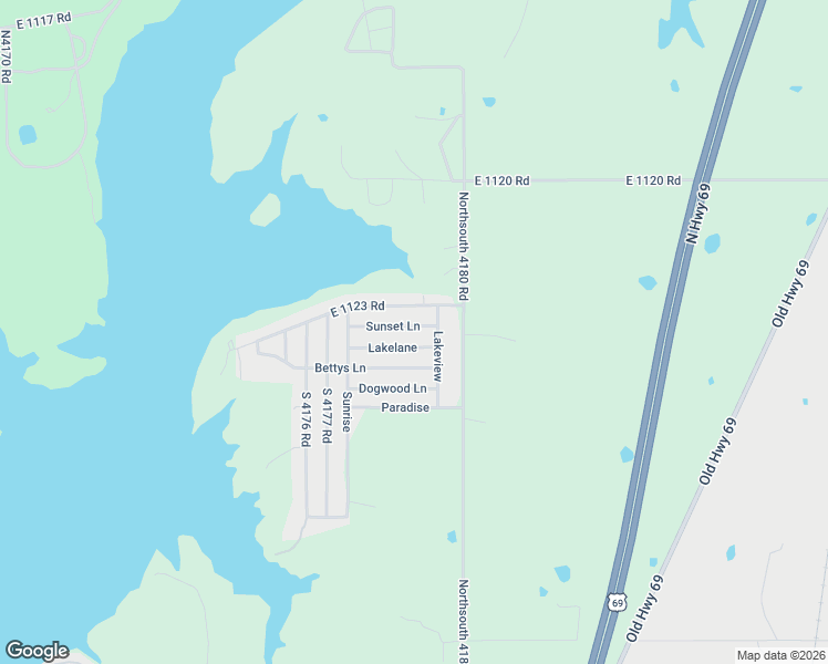 map of restaurants, bars, coffee shops, grocery stores, and more near 417868 East 1124 Road in Checotah