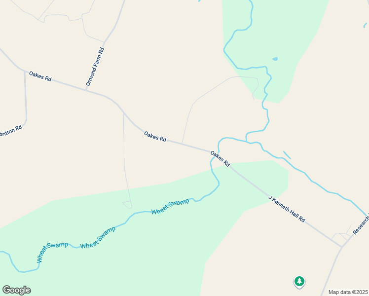 map of restaurants, bars, coffee shops, grocery stores, and more near 1920 Oakes Road in Hookerton