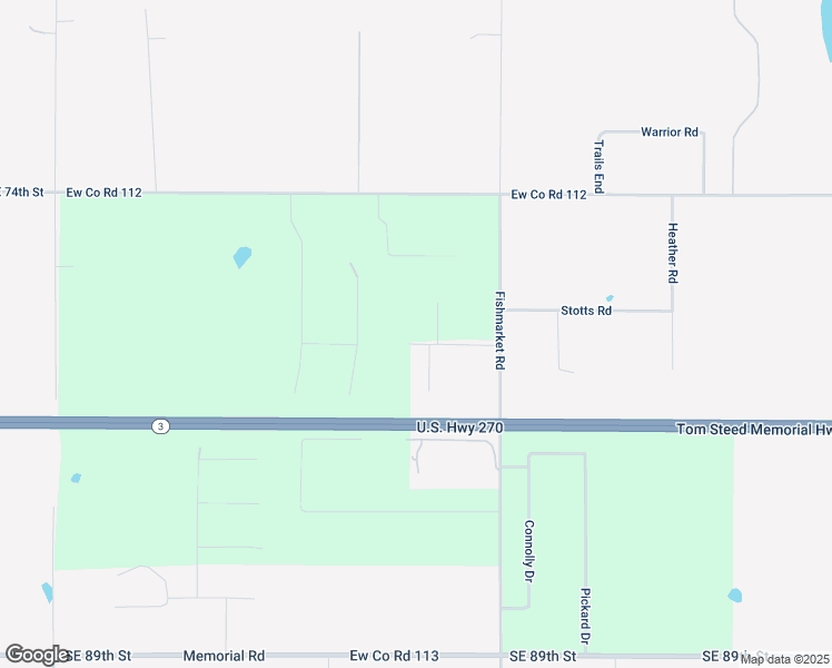 map of restaurants, bars, coffee shops, grocery stores, and more near 19 Deer Creek in McLoud