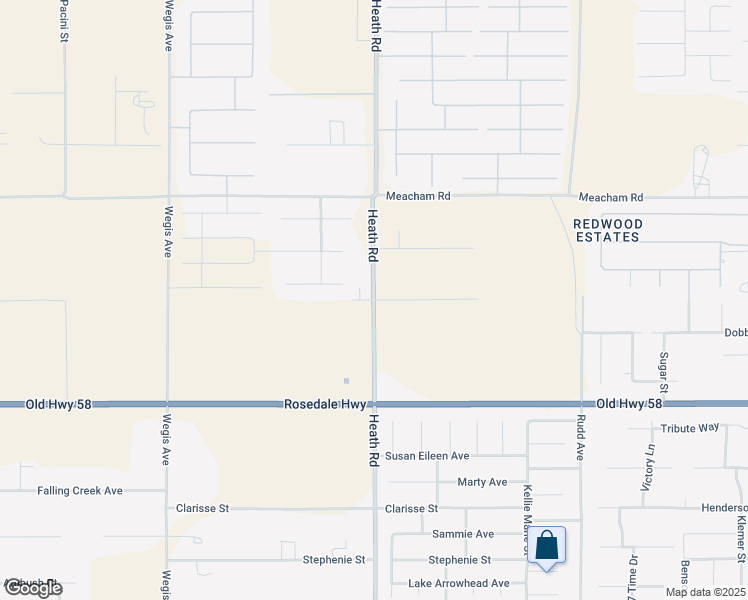 map of restaurants, bars, coffee shops, grocery stores, and more near Heath Road & Unruh Avenue in Bakersfield