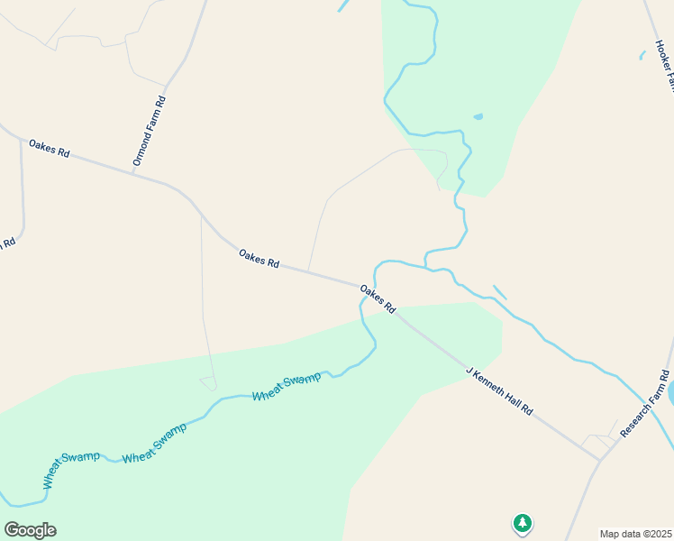 map of restaurants, bars, coffee shops, grocery stores, and more near 1977 Oakes Road in Hookerton
