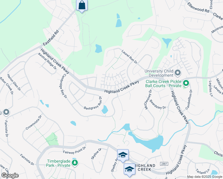 map of restaurants, bars, coffee shops, grocery stores, and more near 5330 Cambridge Bay Drive in Charlotte