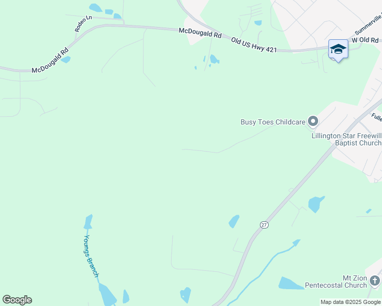 map of restaurants, bars, coffee shops, grocery stores, and more near 531 Samuel McKoy Ln in Lillington