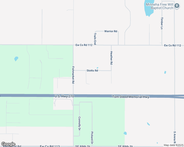 map of restaurants, bars, coffee shops, grocery stores, and more near 106 Stotts Road in McLoud