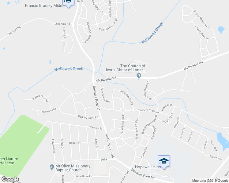 map of restaurants, bars, coffee shops, grocery stores, and more near 12736 Orange Sun Trail in Huntersville