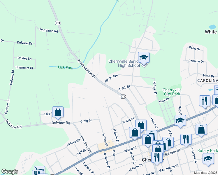 North Mountain Street, Cherryville NC Walk Score
