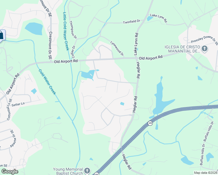map of restaurants, bars, coffee shops, grocery stores, and more near 1012 Meadowlark Lane Southeast in Concord