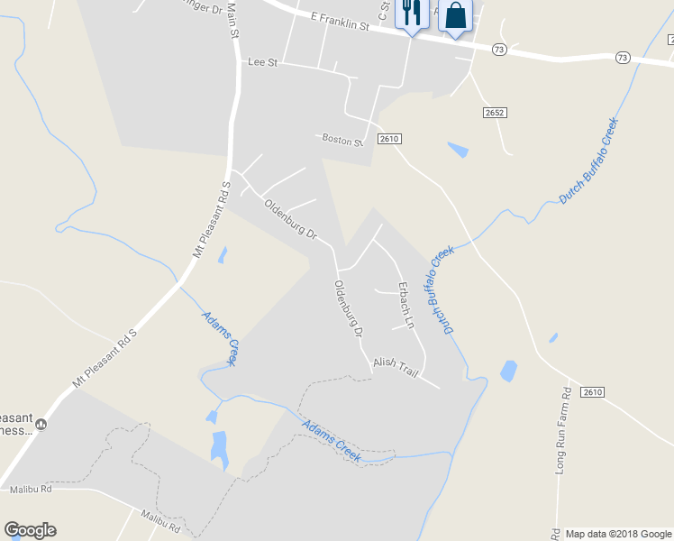map of restaurants, bars, coffee shops, grocery stores, and more near 1800 Oberhaus Street in Mount Pleasant