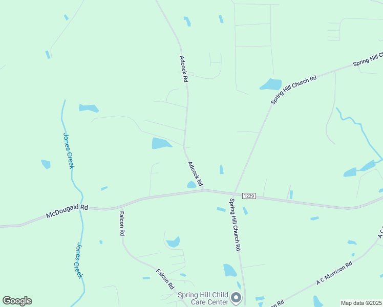 map of restaurants, bars, coffee shops, grocery stores, and more near 2273 Adcock Road in Lillington