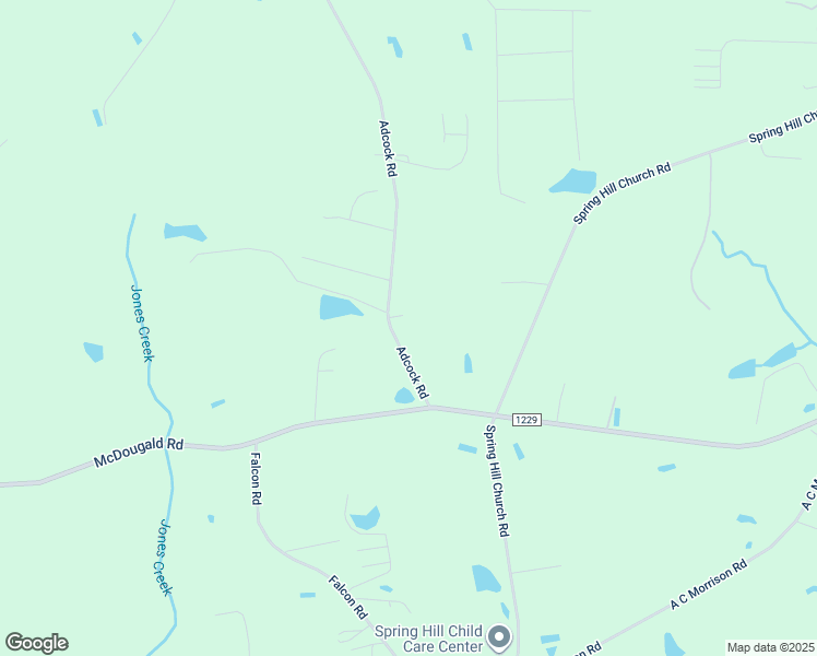 map of restaurants, bars, coffee shops, grocery stores, and more near 2273 Adcock Road in Lillington