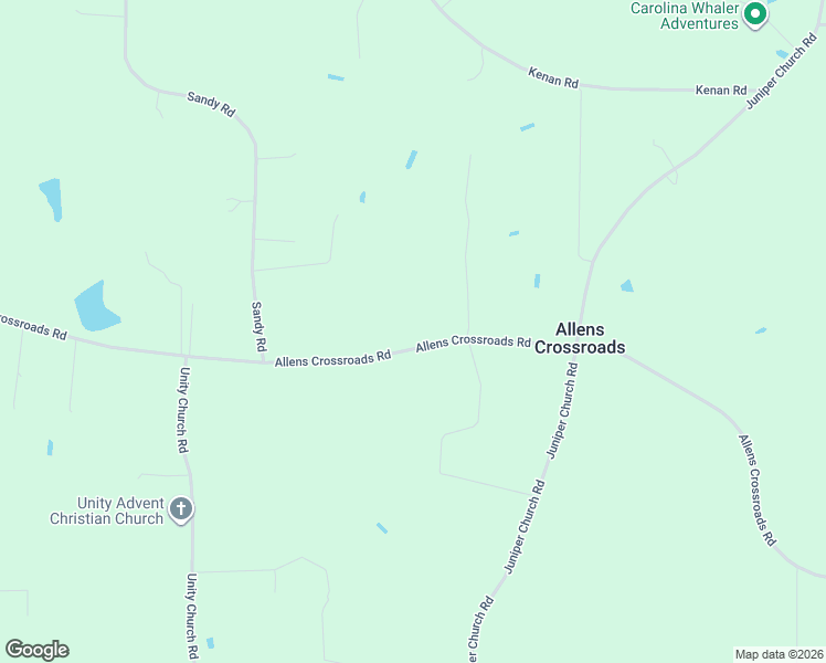 map of restaurants, bars, coffee shops, grocery stores, and more near 1522 Allens Crossroads Road in Four Oaks