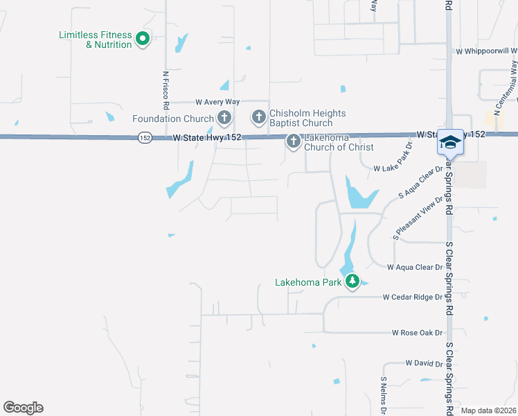 map of restaurants, bars, coffee shops, grocery stores, and more near 225 South Spitler Drive in Mustang