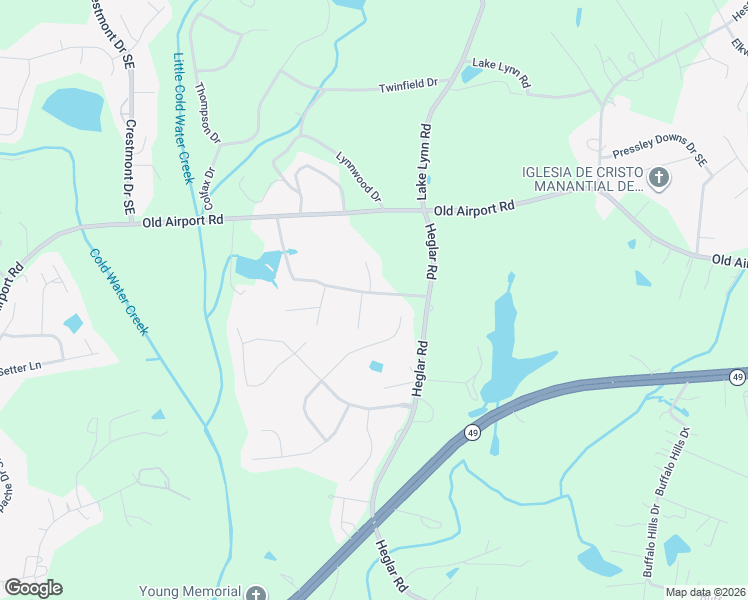 map of restaurants, bars, coffee shops, grocery stores, and more near 1982 Old Farm Road Southeast in Concord