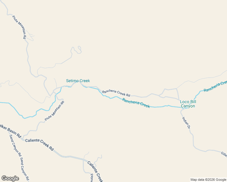 map of restaurants, bars, coffee shops, grocery stores, and more near Rancheria Creek Road in Kern County