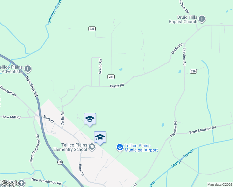 map of restaurants, bars, coffee shops, grocery stores, and more near 548 Curtis Road in Tellico Plains