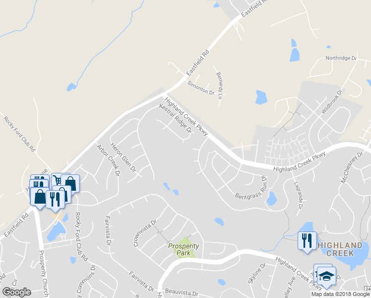map of restaurants, bars, coffee shops, grocery stores, and more near 8731 Laurel Run Drive in Charlotte
