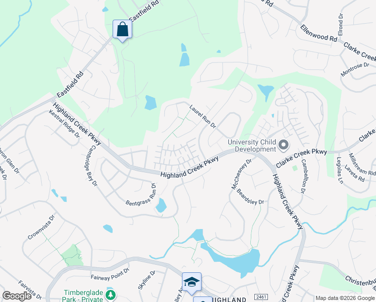 map of restaurants, bars, coffee shops, grocery stores, and more near 8969 Meadowmont View Drive in Charlotte