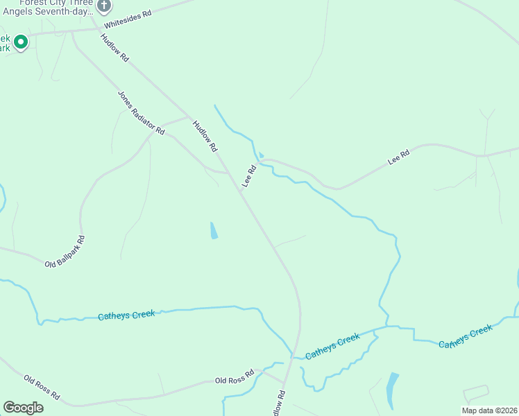 map of restaurants, bars, coffee shops, grocery stores, and more near Hudlow Road in Forest City