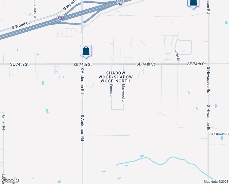 map of restaurants, bars, coffee shops, grocery stores, and more near 7901 Forest Lane in Oklahoma City