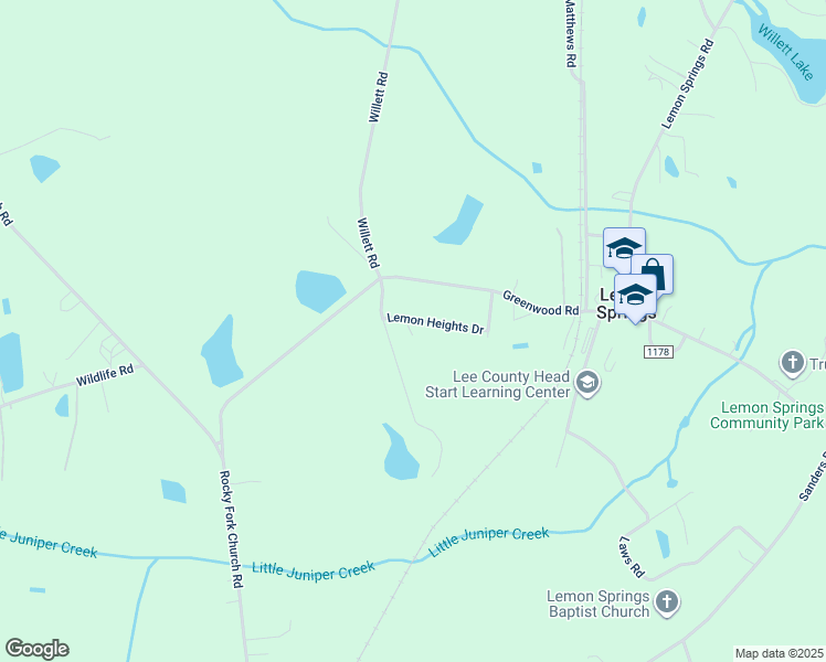 map of restaurants, bars, coffee shops, grocery stores, and more near 4619 Lemon Heights Drive in Sanford