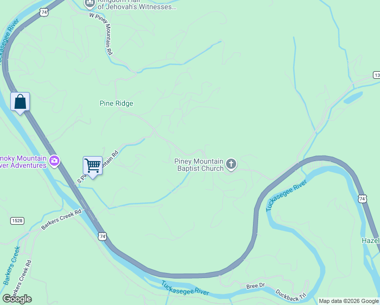 map of restaurants, bars, coffee shops, grocery stores, and more near 636 Piney Mountain Road in Whittier