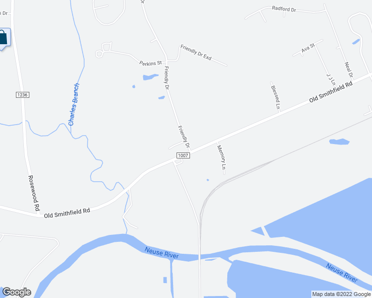 map of restaurants, bars, coffee shops, grocery stores, and more near 932 Friendly Drive in Goldsboro