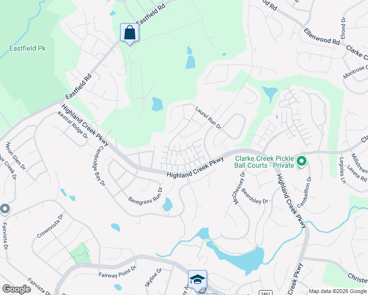 map of restaurants, bars, coffee shops, grocery stores, and more near 9028 Meadowmont View Drive in Charlotte