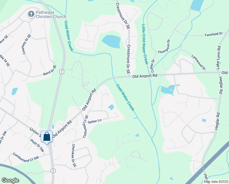 map of restaurants, bars, coffee shops, grocery stores, and more near 257 Retriever Court Southeast in Concord