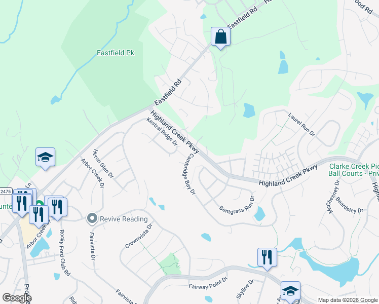 map of restaurants, bars, coffee shops, grocery stores, and more near in Charlotte