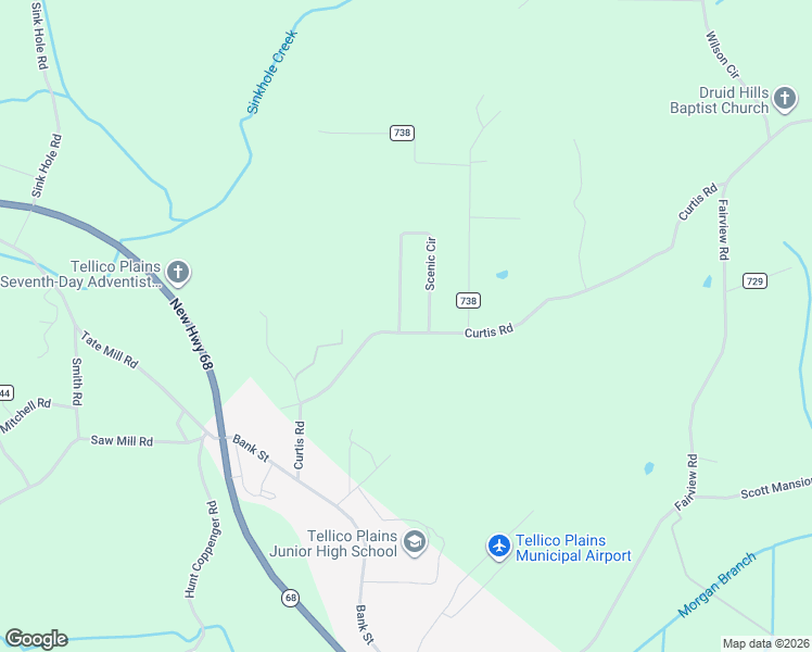 map of restaurants, bars, coffee shops, grocery stores, and more near 303 Curtis Road in Tellico Plains
