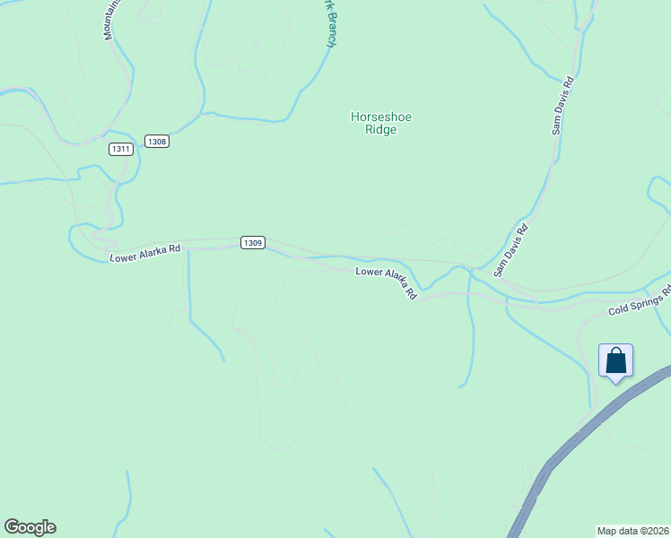 map of restaurants, bars, coffee shops, grocery stores, and more near 9101 Lower Alarka Road in Bryson City