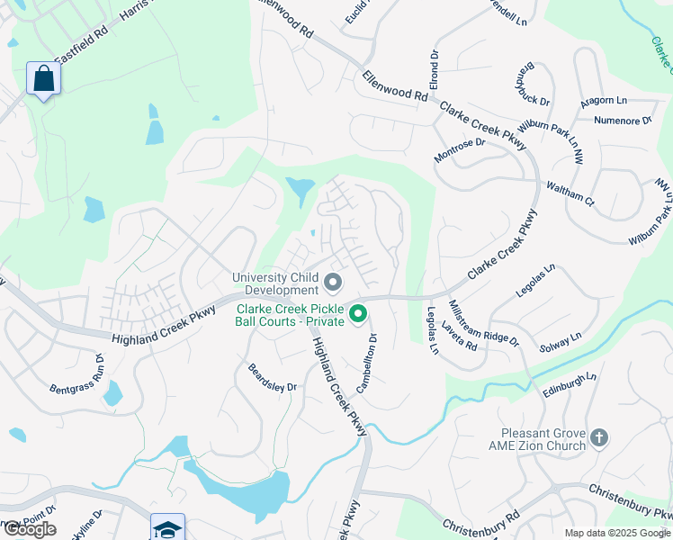 map of restaurants, bars, coffee shops, grocery stores, and more near 8417 Kilty Court in Charlotte