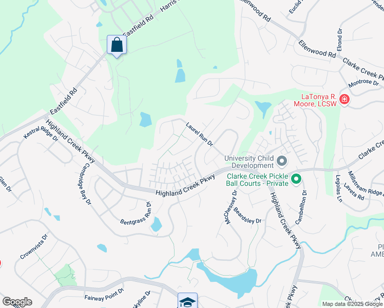 map of restaurants, bars, coffee shops, grocery stores, and more near 8926 Meadowmont View Drive in Charlotte