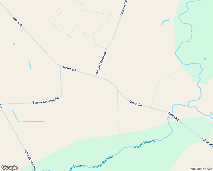 map of restaurants, bars, coffee shops, grocery stores, and more near 1446 Oakes Road in Hookerton