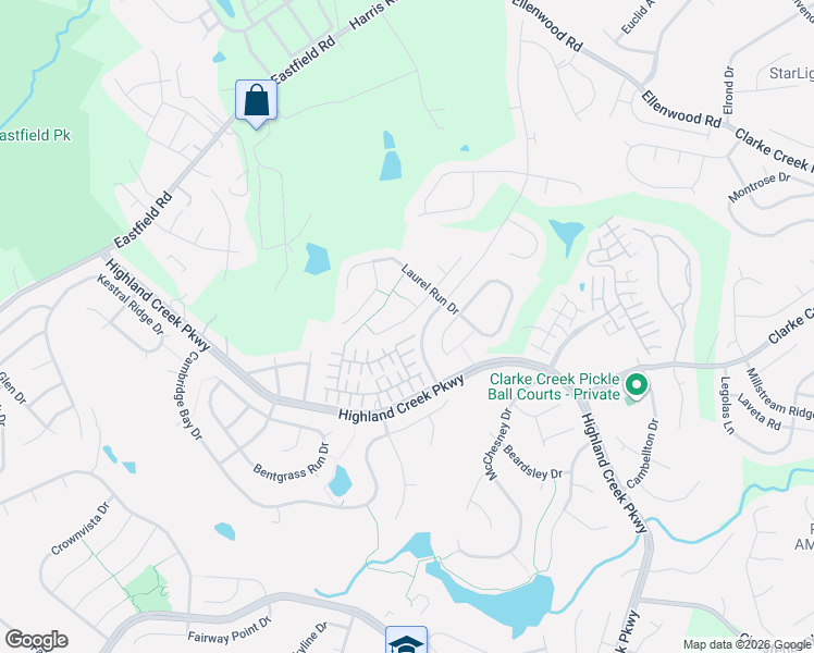 map of restaurants, bars, coffee shops, grocery stores, and more near 8926 Meadowmont View Drive in Charlotte