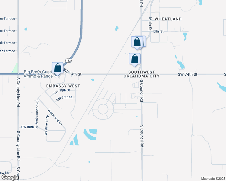 map of restaurants, bars, coffee shops, grocery stores, and more near Prince in Oklahoma City