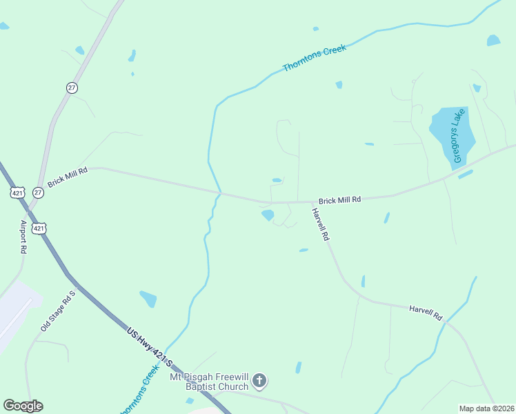 map of restaurants, bars, coffee shops, grocery stores, and more near 2501 Brick Mill Road in Coats