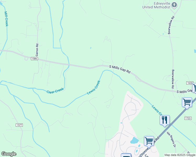map of restaurants, bars, coffee shops, grocery stores, and more near 1528 South Mills Gap Road in Hendersonville