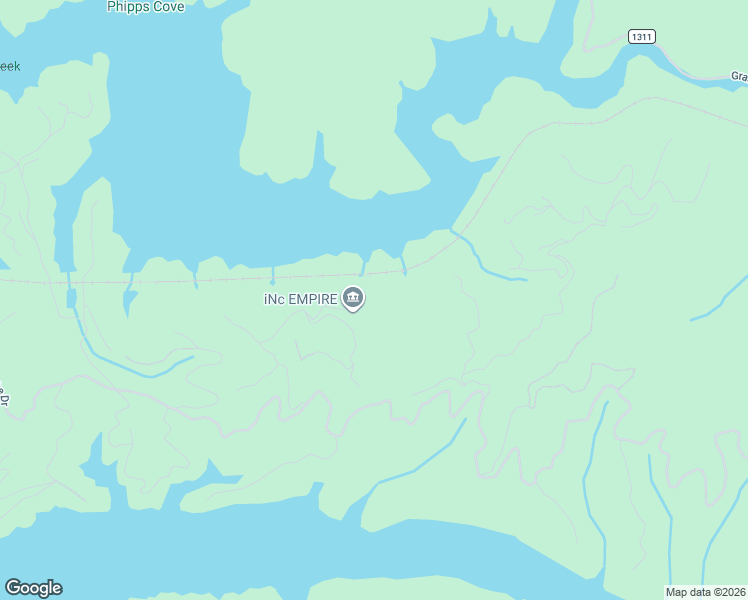 map of restaurants, bars, coffee shops, grocery stores, and more near 75 Eagles Way in Bryson City