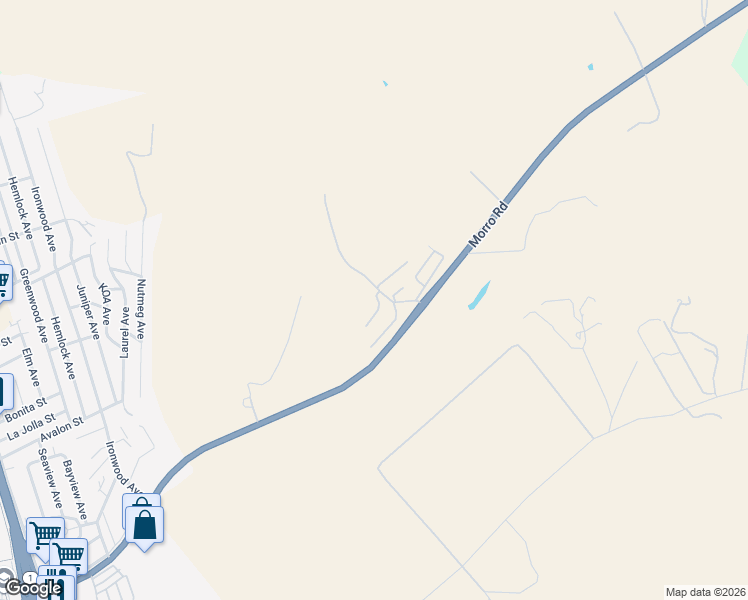 map of restaurants, bars, coffee shops, grocery stores, and more near 313 San Gabriel Avenue in Morro Bay