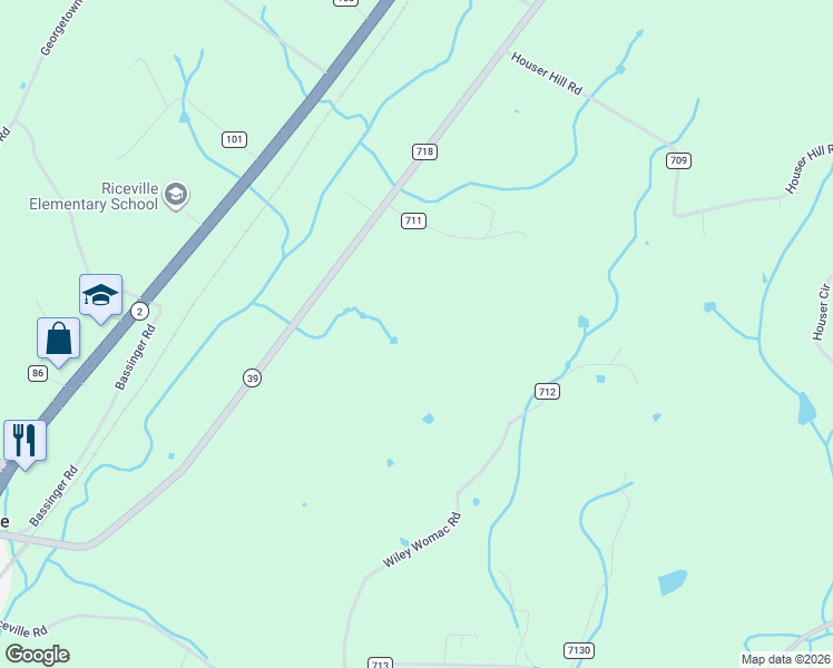 map of restaurants, bars, coffee shops, grocery stores, and more near in Riceville