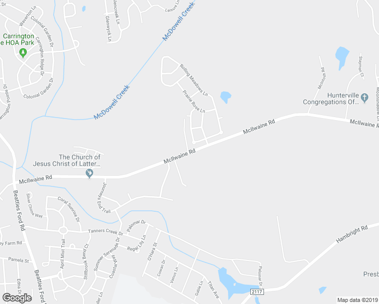 map of restaurants, bars, coffee shops, grocery stores, and more near 7649 McIlwaine Road in Huntersville