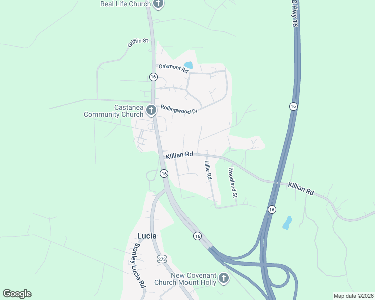 map of restaurants, bars, coffee shops, grocery stores, and more near 221 Killian Road in Stanley